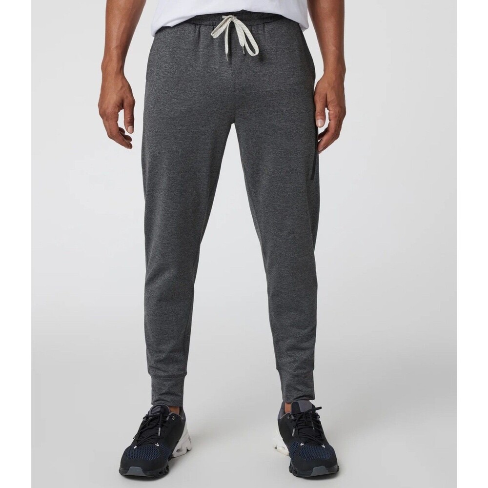 Vuori Men V416 Sunday Performance Jogger Pants Large Charcoal Heather Gray Grey